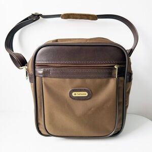 Vintage‎ Samsonite Brown Camera Bag Small Luggage/Carryon Bag